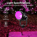 SUNVIE 12 Pack RGBW Color Changing Landscape Lights - Image 2