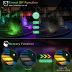 CLY 4-in-1 Solar Spot Lights Outdoor Color Changing, Solar Landscape Spotlights - Image 4