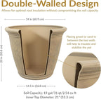 Sunnydaze 24-Inch Anjelica Large Plastic Pot - Image 6