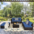 Tangkula 6 Piece Patio Furniture Set, Outdoor Deck Lawn Backyard Durable Steel - Image 4