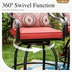 Sophia & William Patio Bar Set 5 Piece Outdoor Dining Set, 4 Swivel Bar Stools - Image 4