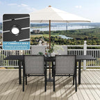 Outdoor Expandable Dining Table 71"-106" Aluminum Patio Dinner Table - Image 6