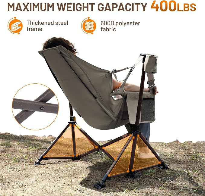 TIMBER RIDGE Hammock Camping Chair, Oversized Swinging Chair - Image 8