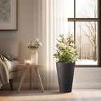 Kante Tall Round Planter Set of 2, 15 Inch Tall Decorative Planter Pots - Image 4