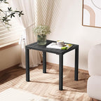Crestlive Products Outdoor Side Table Set of 2, Aluminum Rectangular Side/End - Image 8