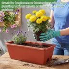 12 Pack Window Box Planter 17 Inches Rectangular Vegetable Flower Planters - Image 4