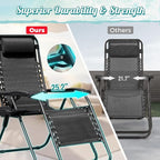 Homall Zero Gravity Chair Patio Folding Lawn Lounge Chairs Outdoor Lounge - Image 4