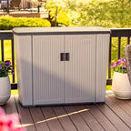 Suncast 130-Gallon Backyard Oasis Basic Unit Lockable Outdoor Storage Cabinet - Image 7