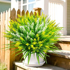 Artificial Plants Outdoor, Lavender Artificial Flowers Plastic Fake Faux - Image 5