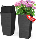 Mueller Janska M-Resin Heavy Duty Tall Planter, Indoor/Outdoor Grande Plant by Mueller