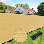 UPGRADE Privacy Fence Screen 4'x44' Sand Outdoor 90% Visibility Blockage 170 by UPGRADE