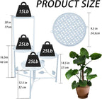 Plant Stand Indoor Outdoor, 3/4 Tier 30" Tall Metal Flower Pot Holder Shelves - Image 2