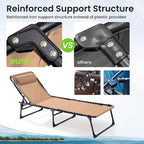 Folding Chaise Lounge Chair 2 Pack - 400lb Capacity - Image 8