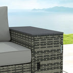 Outsunny 3 Seater Wicker Sofa - Image 8