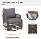 HOMREST 6 Piece Patio Furniture Set, Wicker Outdoor Conversation Sofa Set - Image 4