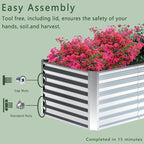 8x2x2FT Galvanized Raised Garden Bed, Planter Raised Beds-Metal Garden Box - Image 7