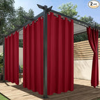 HolidayIdeas Red Outdoor Curtains by HolidayIdeas