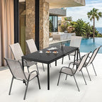 VINGLI Patio Chairs Set of 2 – Stackable Outdoor Dining Chairs - Image 9