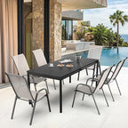 VINGLI Patio Chairs Set of 4 – Stackable Outdoor Dining Chairs - Image 9