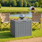 Patiowell 43 Gallon Resin Deck Box, Outdoor Storage Box - Image 6