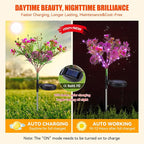 Neporal Solar Garden Lights, 4PK Purple Phalaenopsis Solar Flowers Outdoor - Image 4