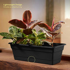 Bloem Dura Cotta 18" Black Resin Rectangle Window Box Planter - Image 2