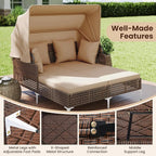 Tangkula Outdoor Rattan Daybed - Image 9