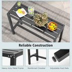 COSTWAY Outdoor Bar Table 48-inch Wide, Narrow Counter Height Dining Table - Image 7