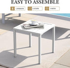 Crestlive Products Aluminum Outdoor Side Table, Pool Lounge Chair Side Table - Image 9
