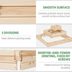 Yaheetech 3 Tier Wooden Raised Garden Bed 44.5'' L×44.5″ W×20.5″ H - Image 5