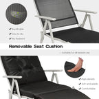 Giantex Chaise Lounge Chair for Outside, Pool Folding Reclining Beach Chair - Image 4