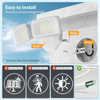 Onforu 3200LM Flood Lights Outdoor, 32W 6500K LED Security Light Manual Switch - Image 2