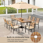 Tangkula 9 Piece Patio Dining Set, Outdoor Dining Furniture Set w/Rectangular - Image 5