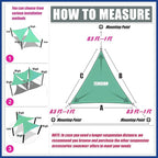 ShadeMart 8' x 8' x 8' Beige Triangle Sun Shade Sail UPF50 Canopy Fabric Cloth - Image 6