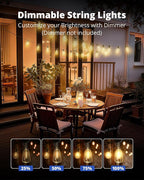 VIPAR Outdoor String Lights 60FT LED Patio Lights LED Waterproof - Image 2