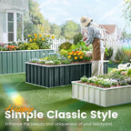 KING BIRD Raised Garden Bed 68" x 36" x 18" Heightened Galvanized Steel Metal - Image 4