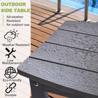 Y&M Outdoor Side Table, HIPS Adirondack Small Single Table, Waterproof Square - Image 7