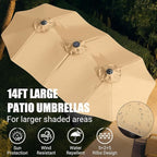 LEVELEVE 14FT Double-Sided Patio Umbrella - Image 5