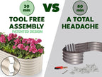 9-in-1 Galvanized Steel Raised Garden Bed // 8×2×1.5 ft Modular Planter - Image 6