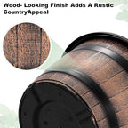 Quarut Large Plastic 3 Pack16 inch Plant Pots, Whiskey Barrel Planters - Image 4