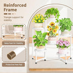 LASZOLA 6 Tiered Folding Tall Plant Stand Indoor - Image 3