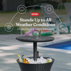 Keter Pacific Cool Bar Outdoor Patio Furniture and Hot Tub Side Table - Image 4