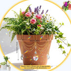 Sun Catcher Plant Hanger with Beads and Glass Crystal Beaded Plant Accessories - Image 2