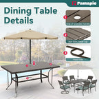 Pamapic 7-Piece Outdoor Dining Set - Image 6