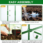 WAENLIR 16 Inch 48 Pack Extendable Garden Stakes Kit, DIY 4ft 5ft 6ft 7ft 8ft - Image 7