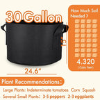 Gardzen 6-Pack 30 Gallon Grow Bags, Aeration Fabric Pots - Image 7
