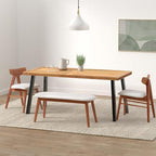 Best Choice Products 6-Person Indoor Outdoor Acacia Wood Dining Table, Picnic - Image 2