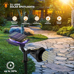 Solar Spot Lights Outdoor, 21 LEDs Brightness Solar Outdoor Lights IP67 - Image 2