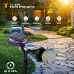 Solar Lights Outdoor, Ultra Bright 21 LEDs IP67 Waterproof Landscape Lighting - Image 2