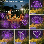 Garden Outdoor Lights, 2 Pack 120 LED Solar Garden Lights Fairy Lights Outdoor - Image 4